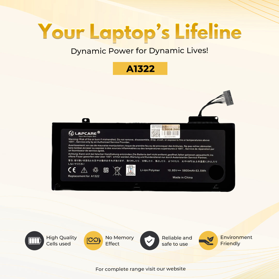 Laptop Compatible Battery For Macbook Pro 13" A1322 Series 6C