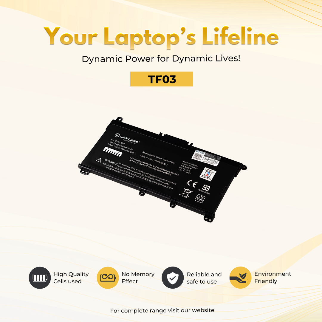 Laptop Compatible Battery For HP TF03XL 3C