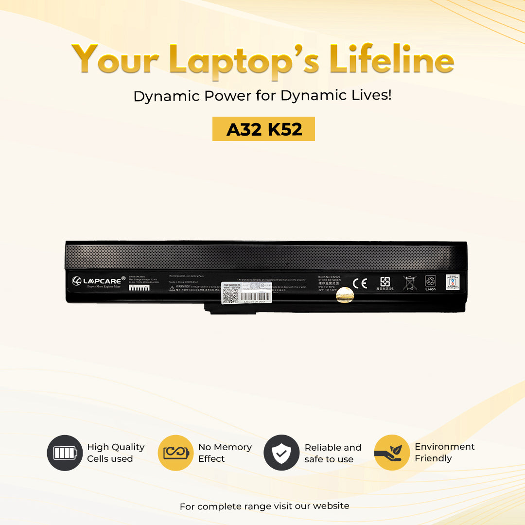 Laptop Compatible Battery For Asus A32 K52 6C