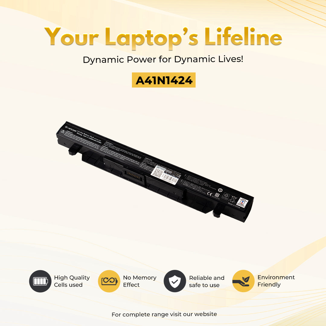 Laptop Compatible Battery For Asus Rog GL552, ZX50V, JX4200, JX4720, FX-Plus, FX-Pro (A41N1424)