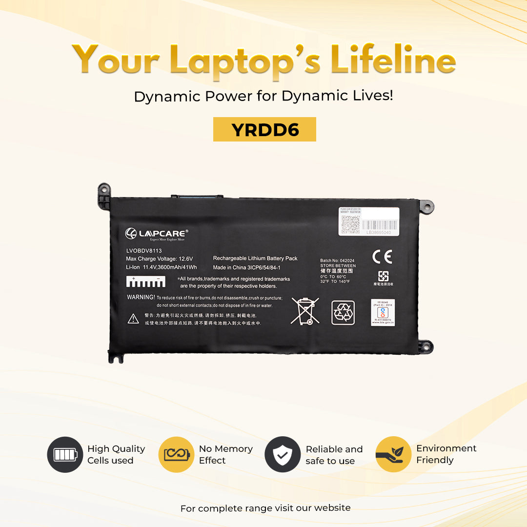 Laptop Compatible Battery For Dell Vostro 5490 (YRDD6)