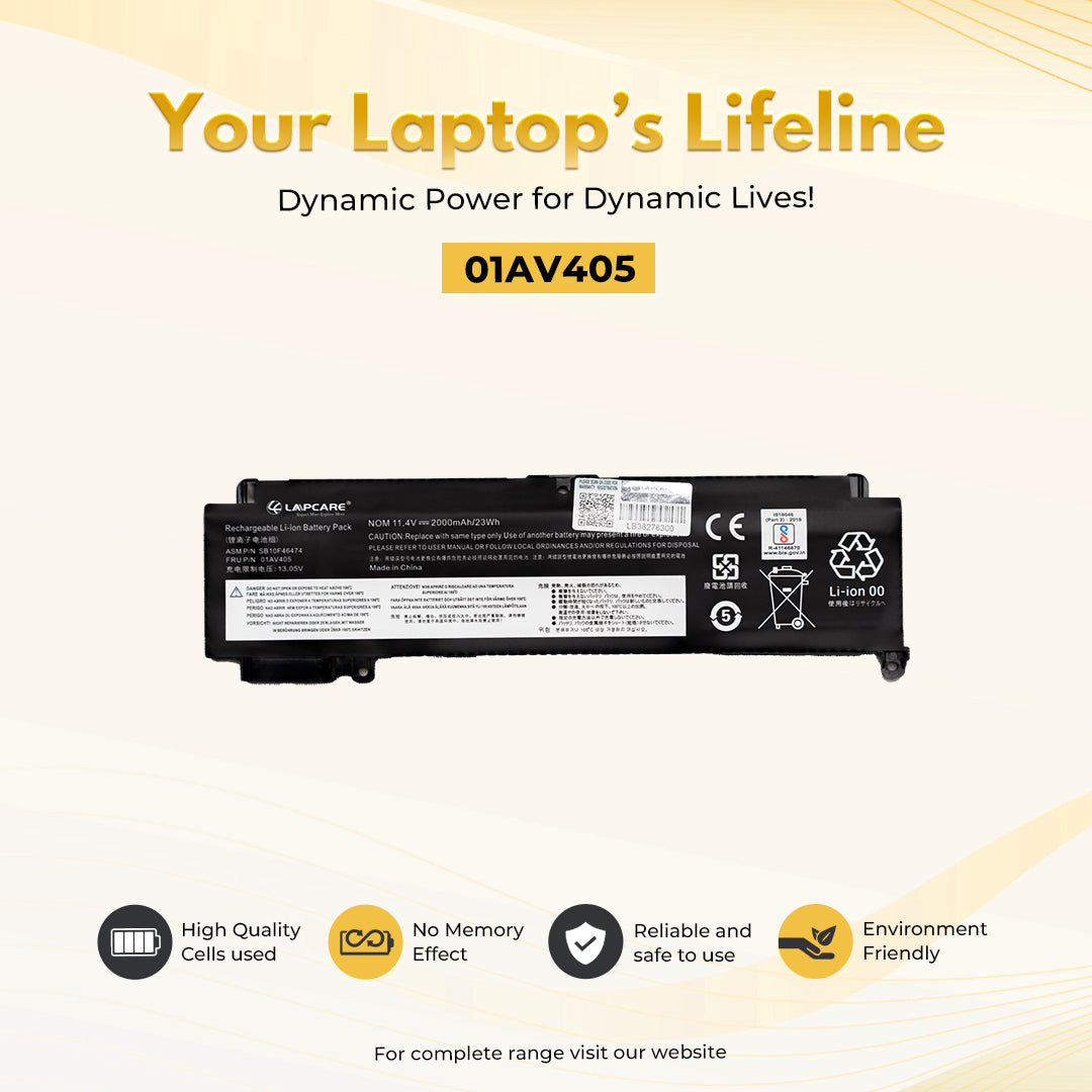 Laptop Compatible Battery For Lenovo T460S (01AV405)
