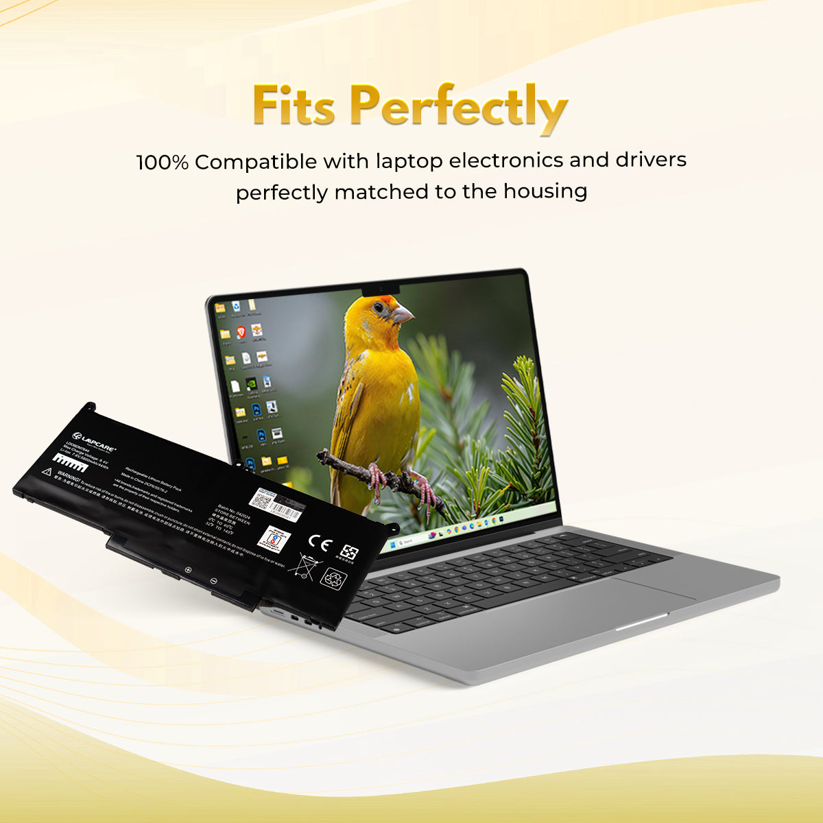 Laptop Compatible Battery For Dell Latitude E7280/E7480 44Wh 4C Bat (DM3WC)