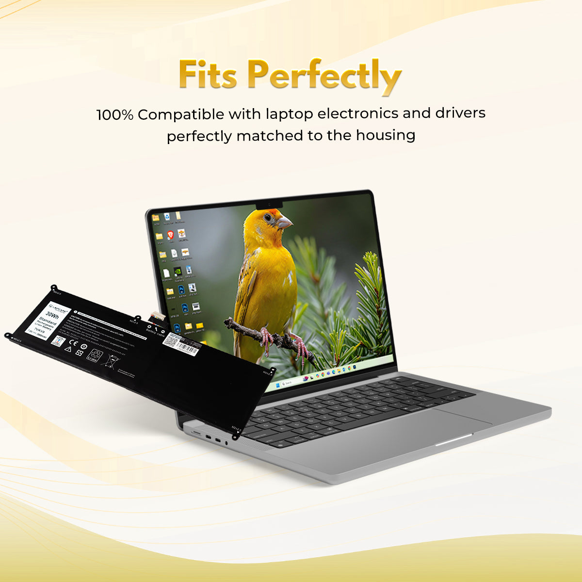 Laptop Compatible Battery For Dell XPS12-9250, Latitude 12 7275 (07VKV9)