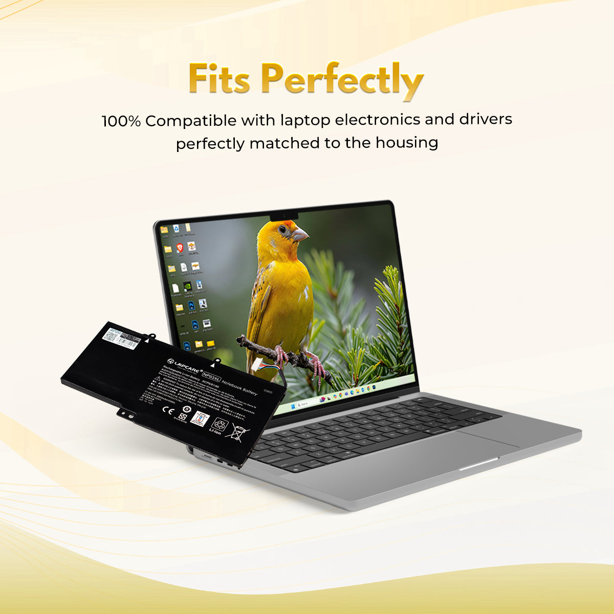 Laptop Compatible Battery For HP Envy, Pavilion X360 3C (NP03XL)