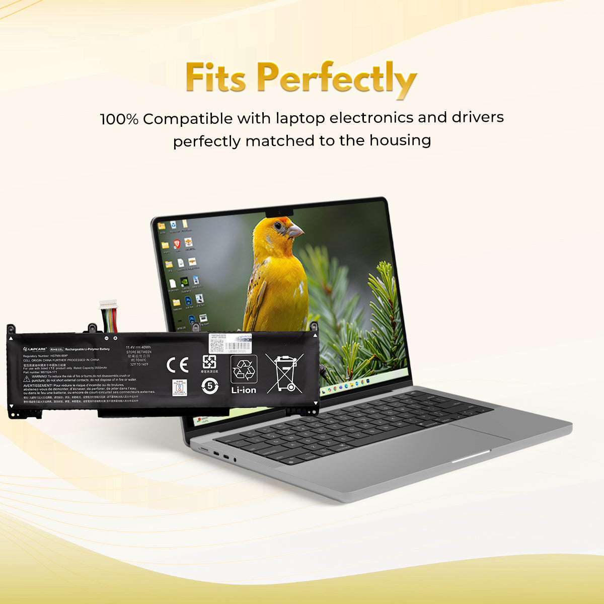 Laptop Compatible Battery For HP Probook 430/440/450/650 G8 (RH03XL)