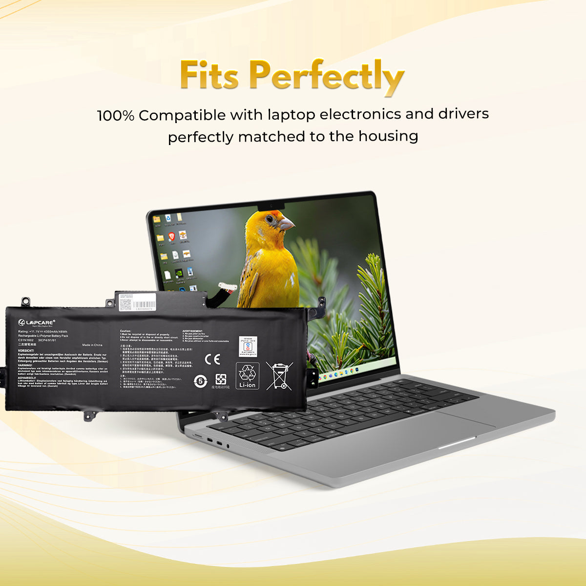 Laptop Compatible Battery For Asus ZenBook U3000U, UX330, (C31N1O2)