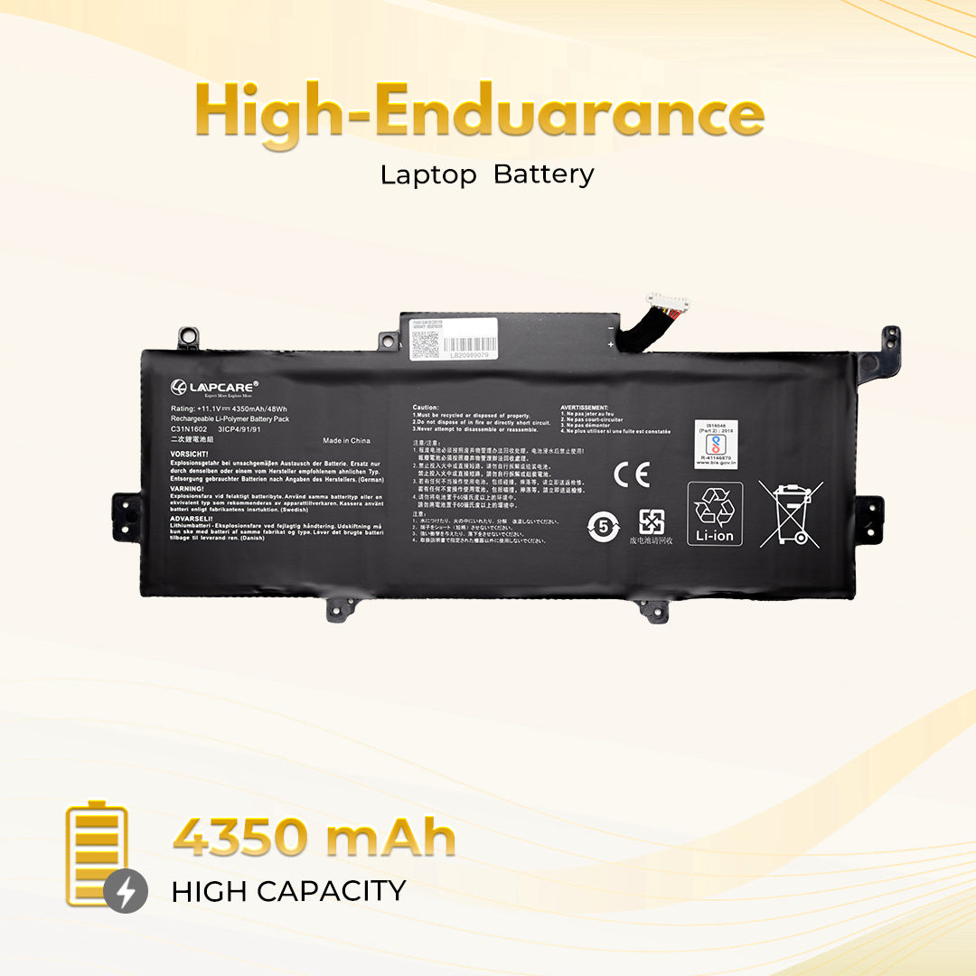 Laptop Compatible Battery For Asus ZenBook U3000U, UX330, (C31N1O2)