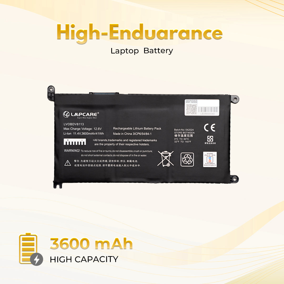 Laptop Compatible Battery For Dell Vostro 5490 (YRDD6)