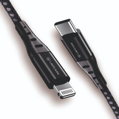 Lapcare datacable Type C to Type Lightning -PD18W (1.2M fabric braided+metal shell)