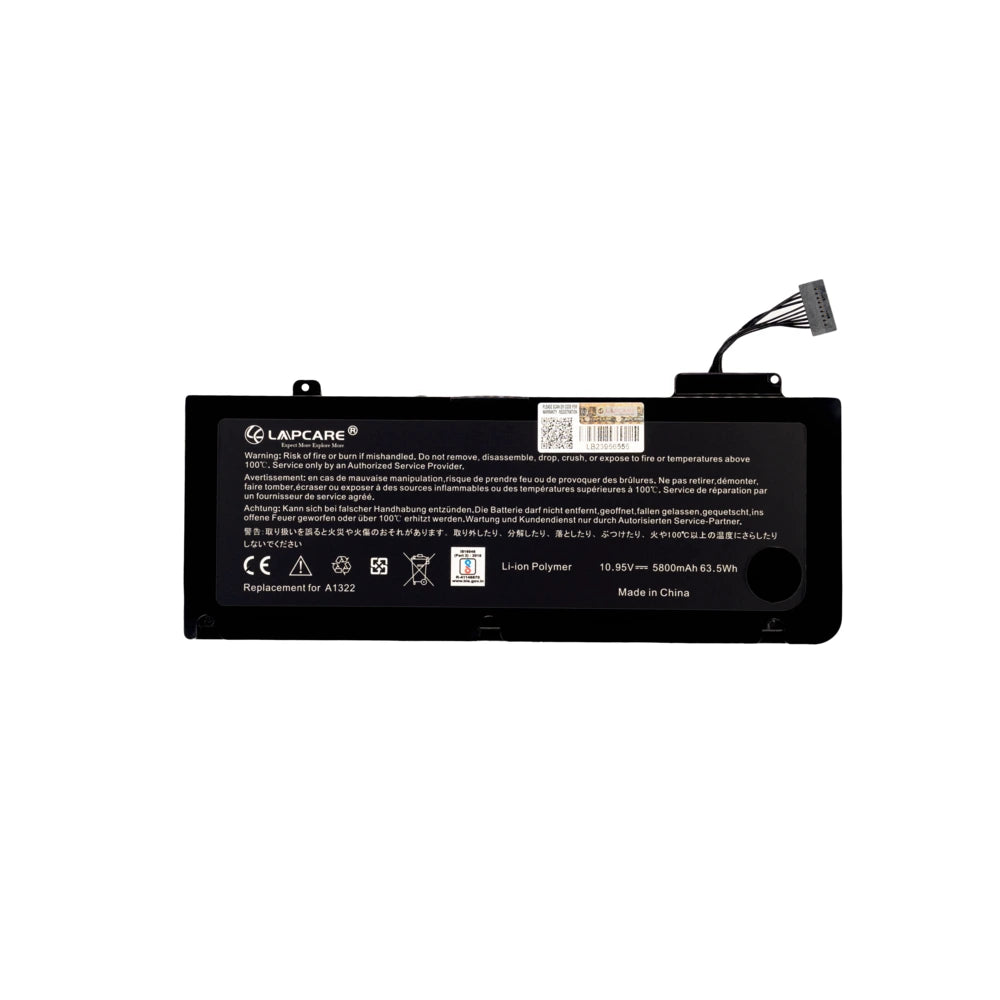 Lapcare - Compatible Polymer Battery For Macbook Pro 13" A1322 Series 6C