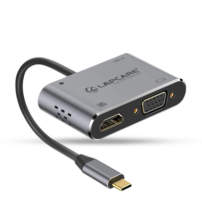 Lapcare-C 4 in 1 extended Travel Docking Station (USB / PD / HDMI / VGA)