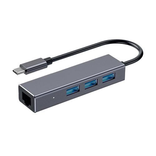 LAP-C Type-C to USB 3.0 3Port Hub with Gigabit Ethernet (LC-312)