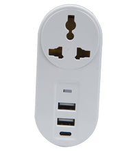 Lapcare Multiport Travel Charger with 2 USB and 1 Type C port (White)(LAPEX-006)