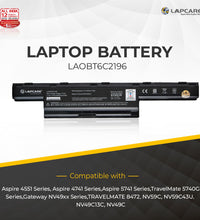 Lapcare - Compatible Lithium-ion Battery For Aspire 4741/TM 4740 6C