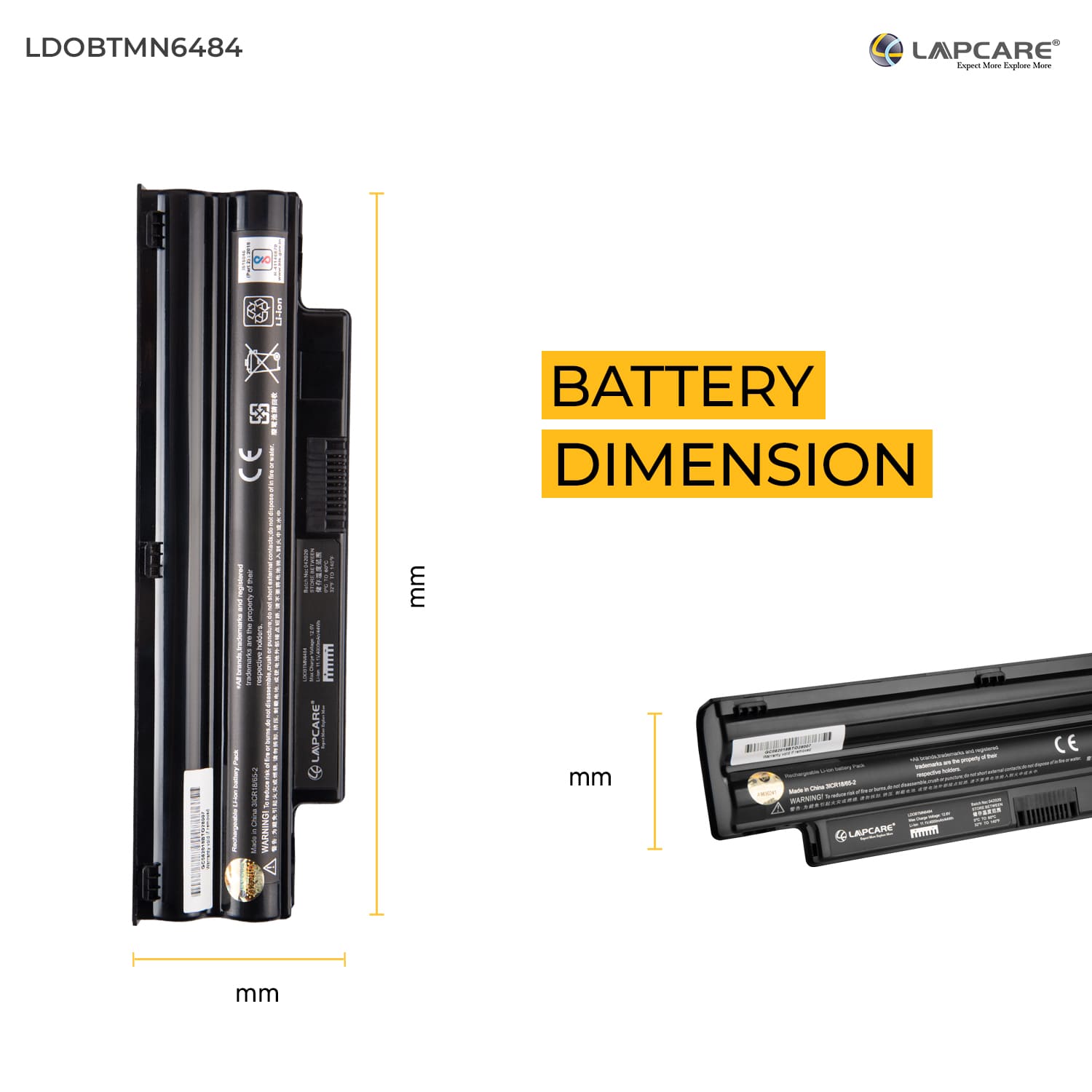 Laptop Compatible Battery For Dell Mini 101211.1V 4400mAh Black 6C