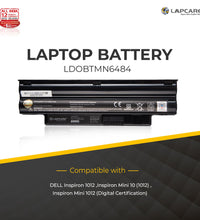 Lapcare - Compatible Lithium-ion Battery For Dell Mini 101211.1V 4400mAh Black 6C
