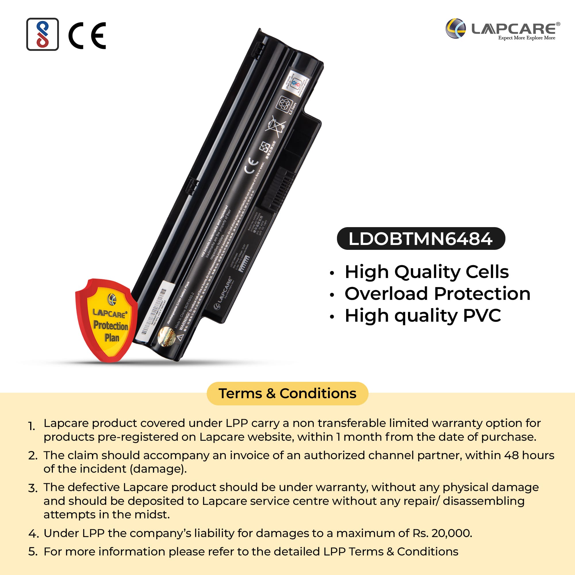 Laptop Compatible Battery For Dell Mini 101211.1V 4400mAh Black 6C