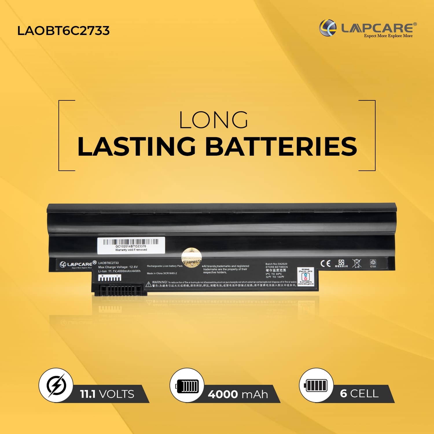 Laptop Compatible Battery For Aspire One D-255 6C