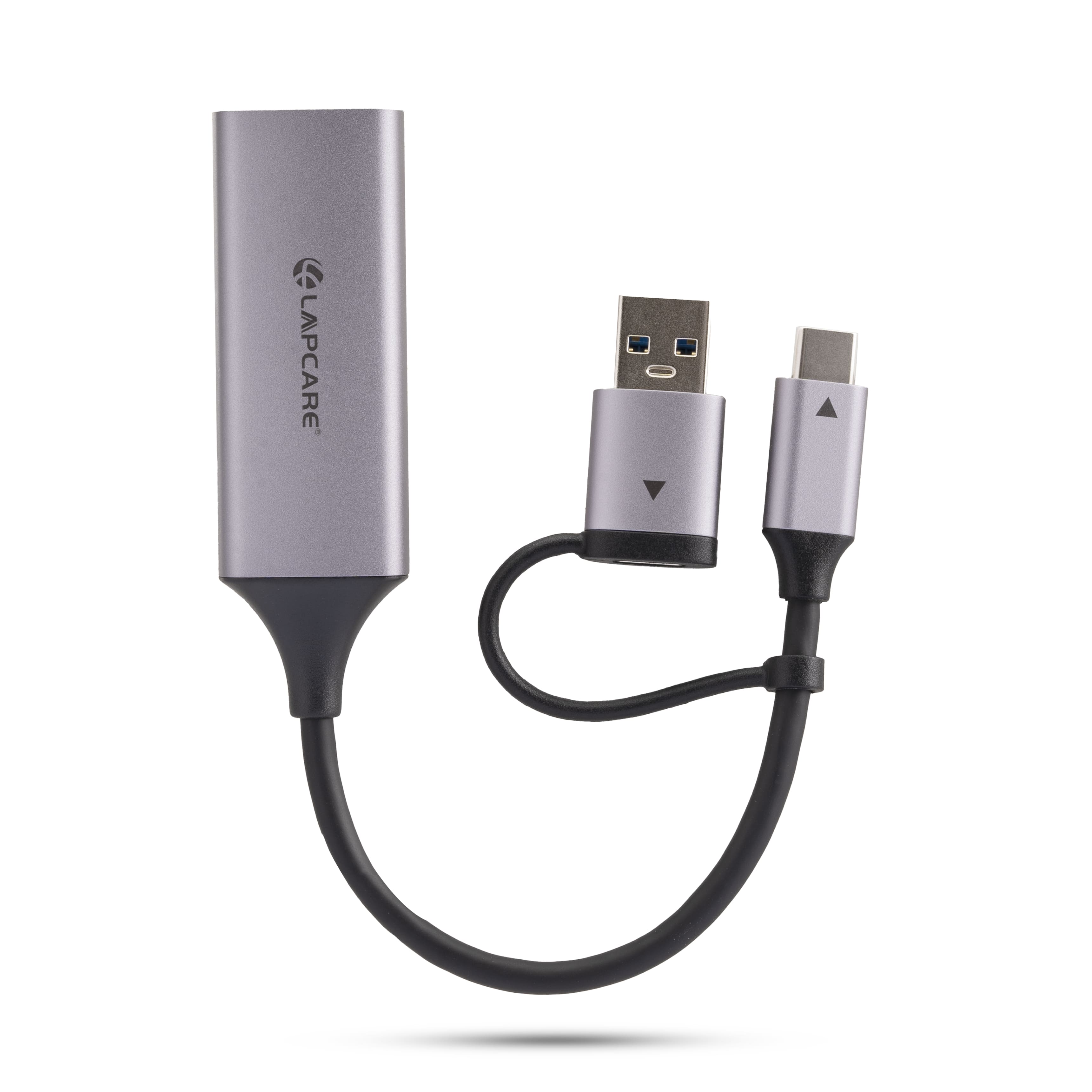 Lapcare 2 in 1 Type C and USB 3.0 Gigabit Ethernet Adapter(LC-123)