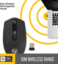 Lapcare Jolly Rechargeable Wireless Mouse (Black)