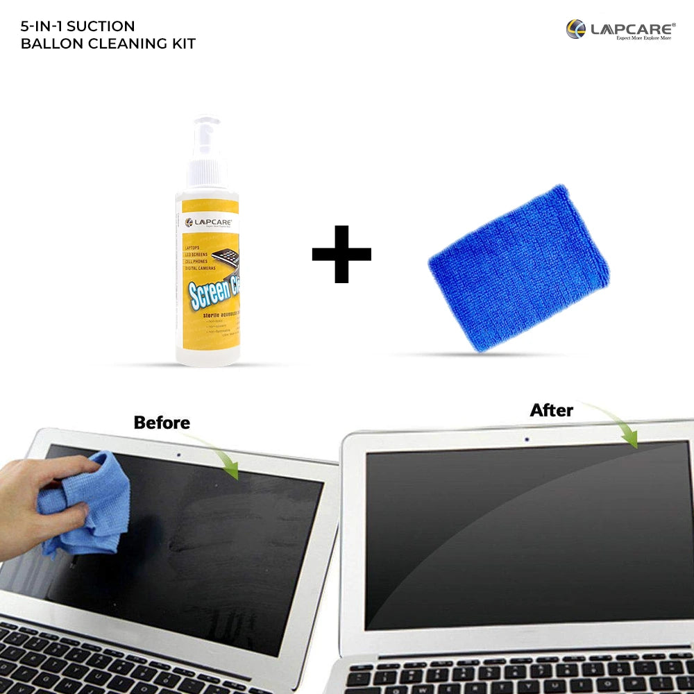 Cleaning Kit 5 in 1 - Cloth, Suction Pump, Liquid, Brush