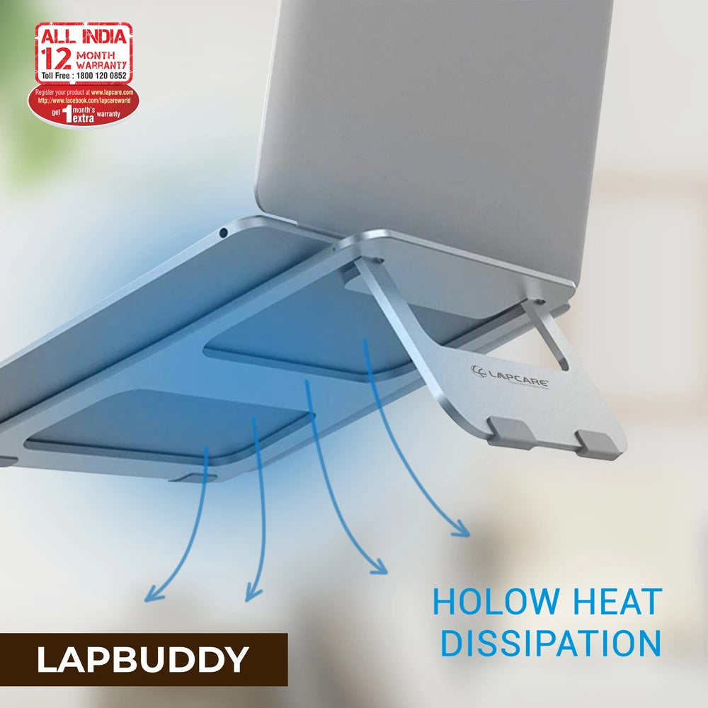 LAPBUDDY- Aluminum Laptop Stand upto 15.6" Laptop
