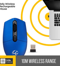 Lapcare Jolly Rechargeable Wireless Mouse (Blue)