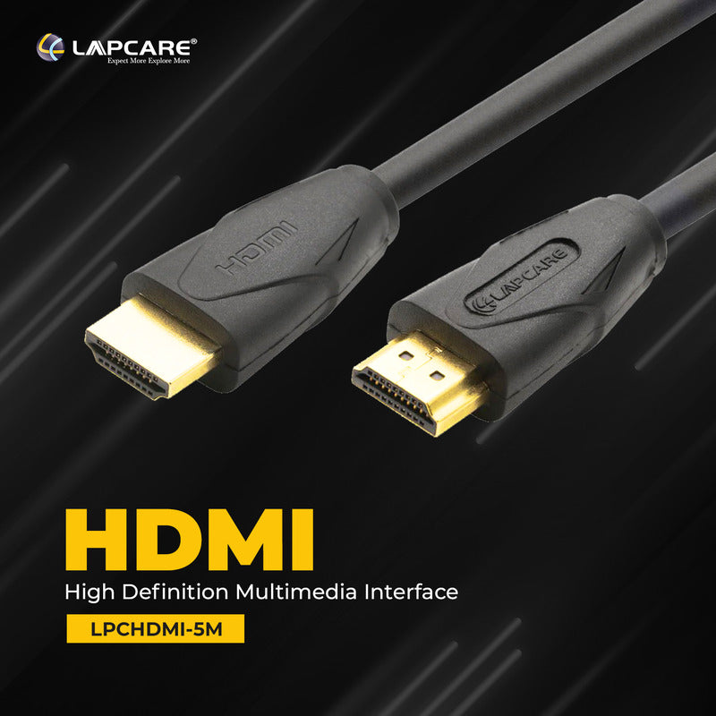 Lapcare 4K HDMI High speed Farbric Braided cable with Ethernet 3D TRUE Ultra HD (5M)