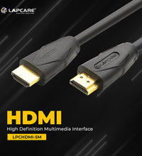 Lapcare 4K HDMI High speed Farbric Braided cable with Ethernet 3D TRUE Ultra HD (5M)