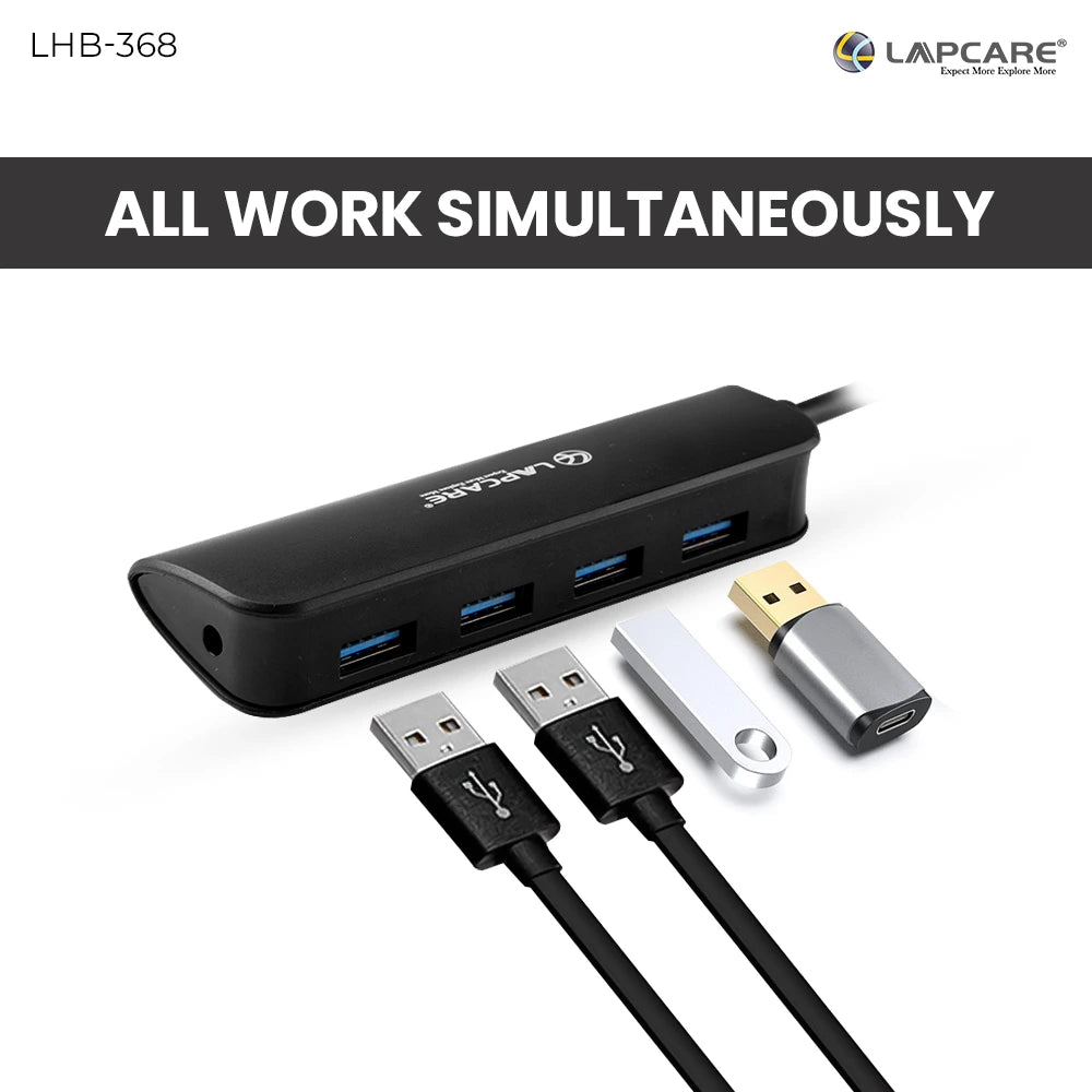 Lapcare USB 3.0 4 Port HUB with 30cm Cable