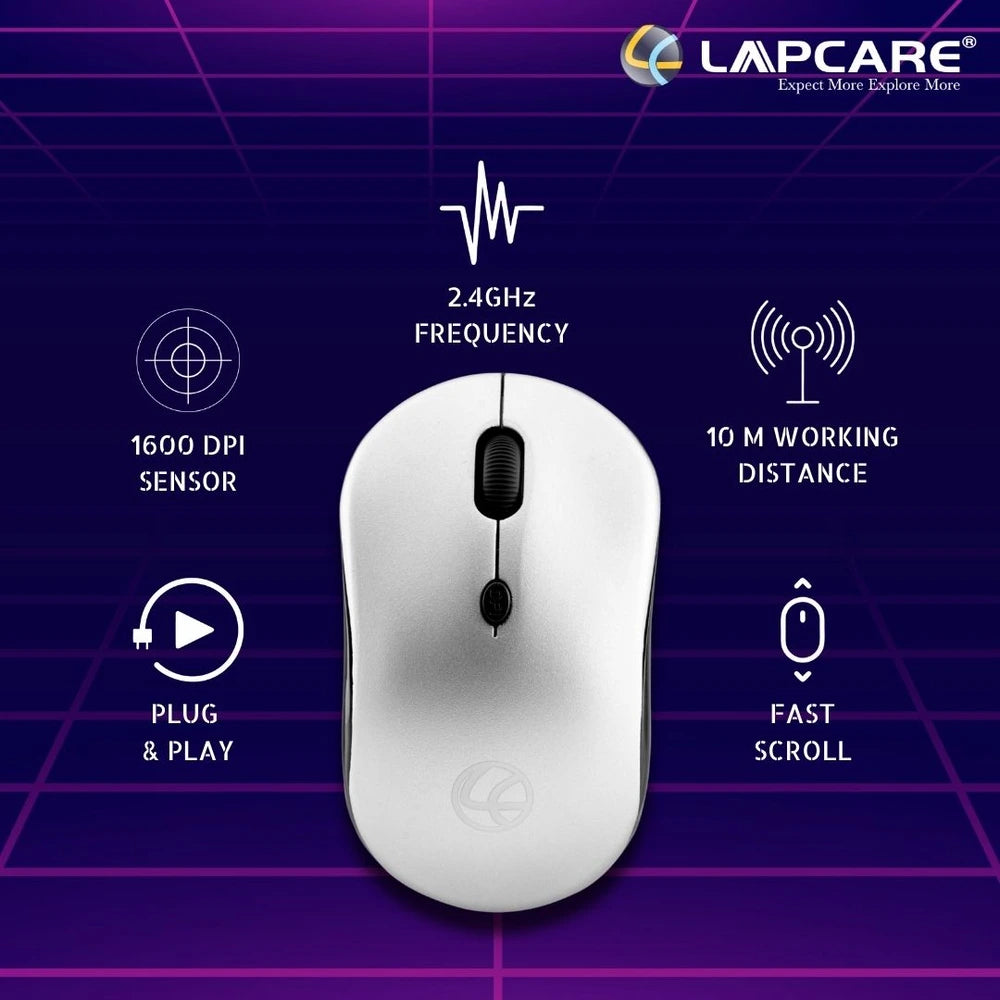 Safari Wireless Mouse Grey (Ind)(LWM-555)