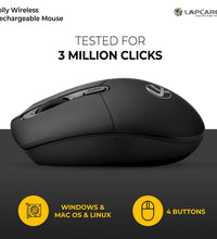 Lapcare Jolly Rechargeable Wireless Mouse (Black)