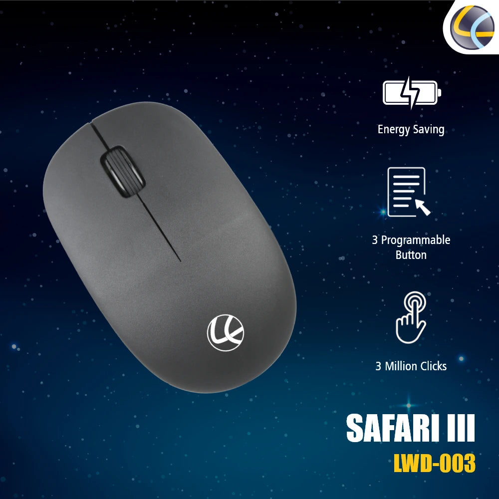 Lapcare Safari III Wireless Mouse Black