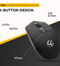 Lapcare Jolly Rechargeable Wireless Mouse (Black)