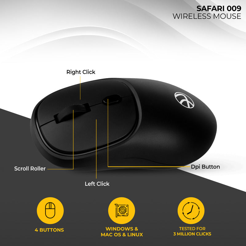 Lapcare Safari 009 Type-C & USB Wireless Mouse(LWM-009)
