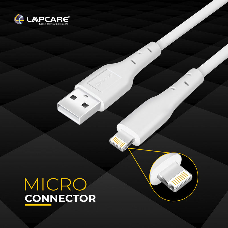 Lapcare datacable USB A to Lightning Cable (1M PVC)