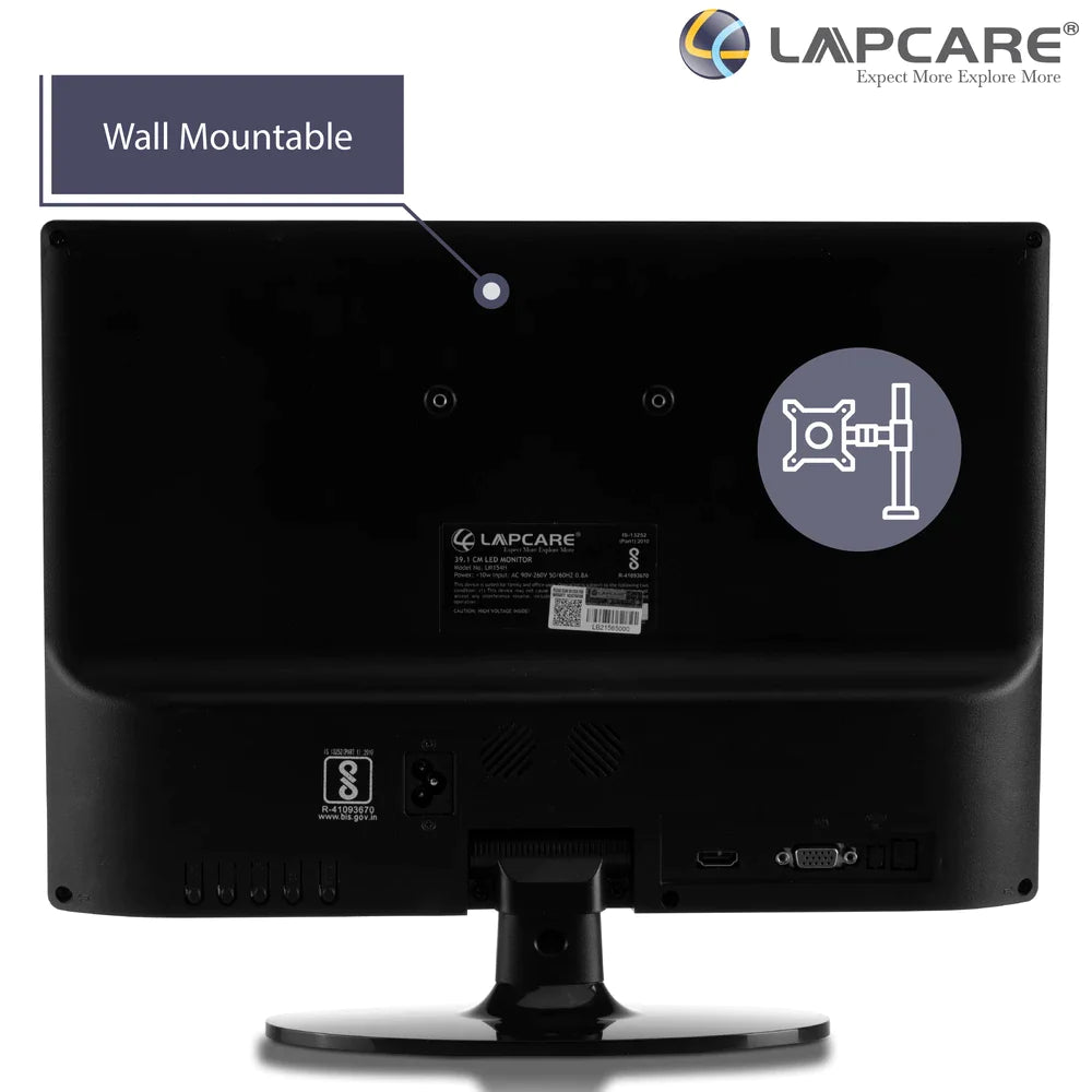 15.4" LED Monitor - 39.1CM - VGA & HDMI