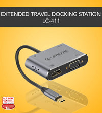 Type C 3.1 - 4 in 1 Travel Docking station (USB / PD/ HDMI / VGA)