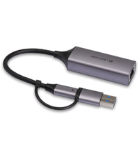 2 in 1 Type C and USB 3 Gigabit Ethernet Adapter