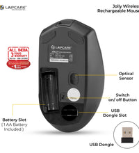 Jolly Rechargeable Mouse - 4 Button, 1600 dpi - Black